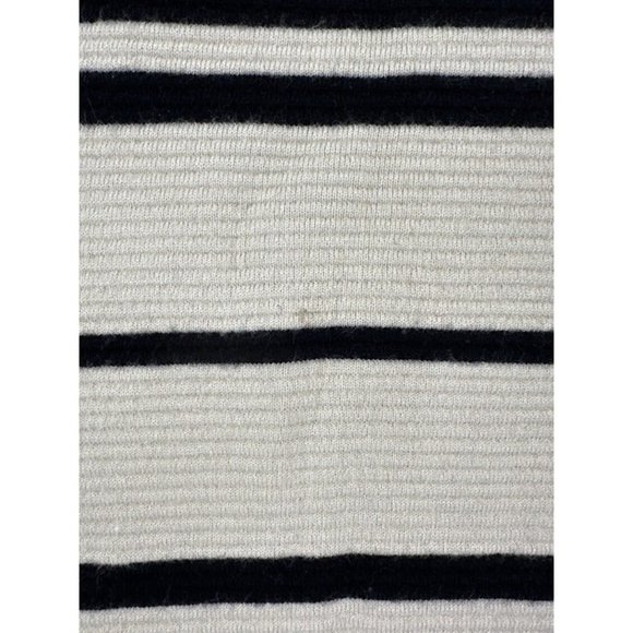 Alice + Olivia Elaina Striped Sleeveless Sweater Dress in Ivory and Black - Picture 4 of 7